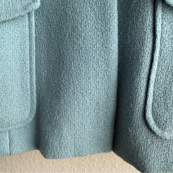Neiman Marcus Wool Blend Light Blue Tweed Skirt Suit Luxury Blazer 8 Skirt 10 - Picture 16 of 16